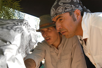Prieto (left) together with Iñárritu